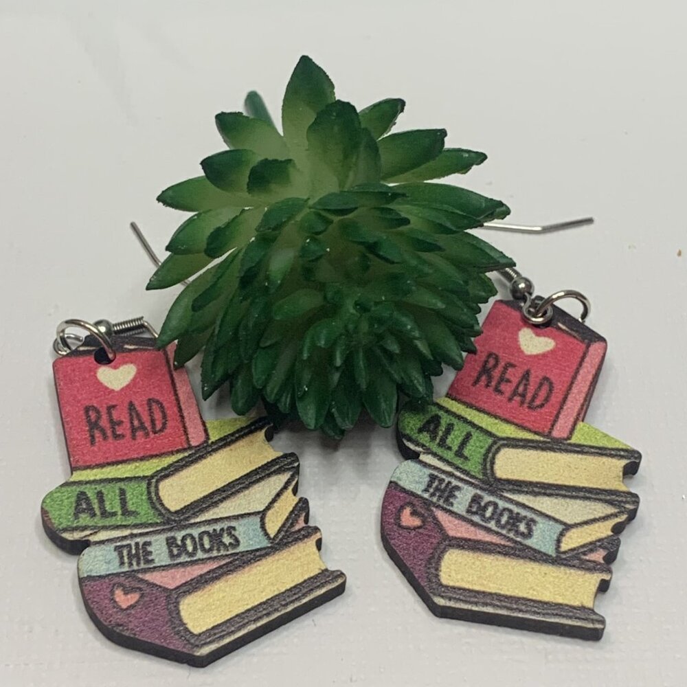 Reading Earring, Book Earring, Educator Earring, Gift Idea, School Earring, Read
